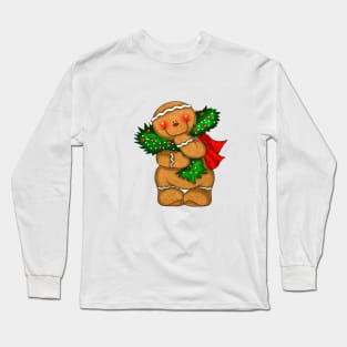 Gingerbread Christmas Tree Long Sleeve T-Shirt